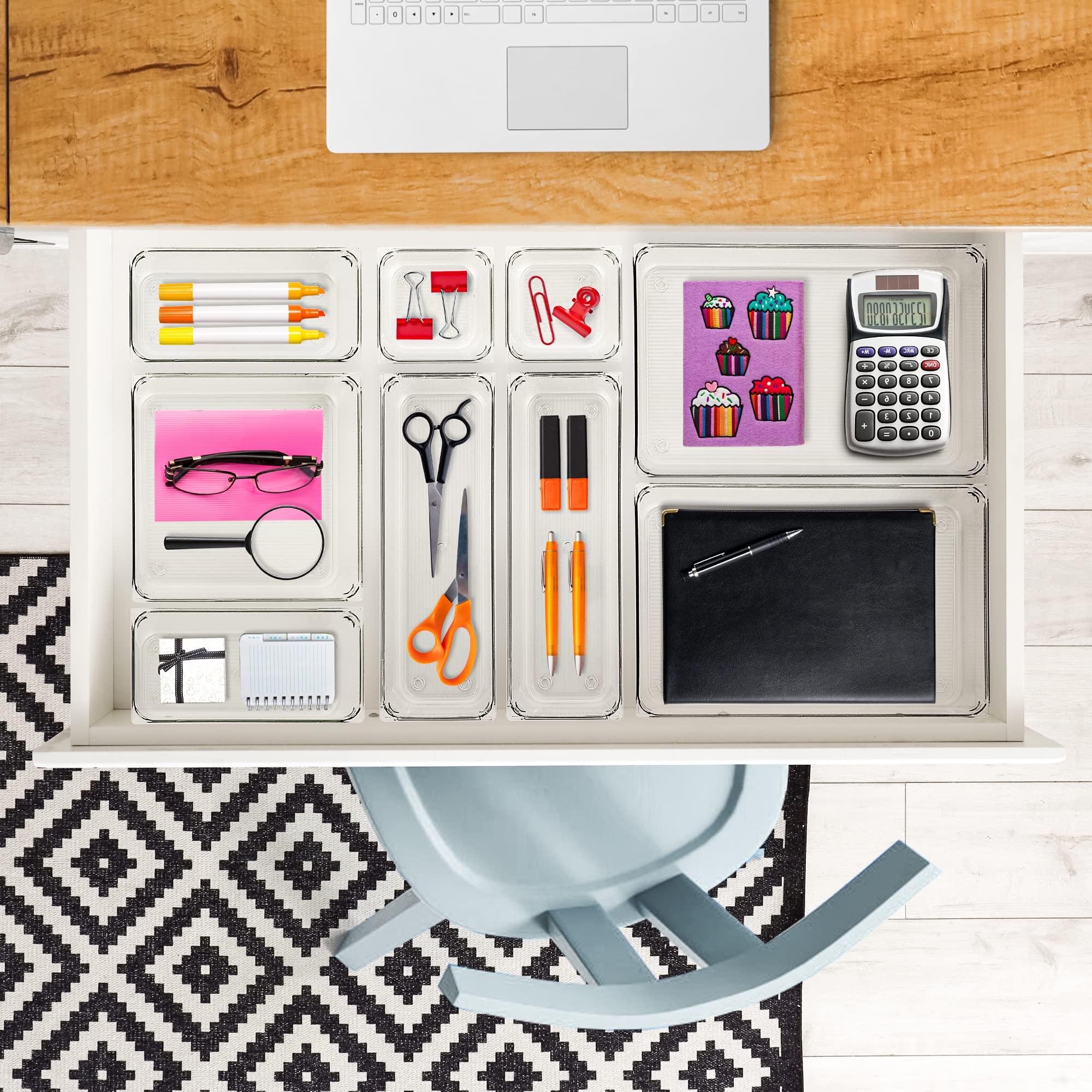 Modular Clear Acrylic Drawer Organizer Set