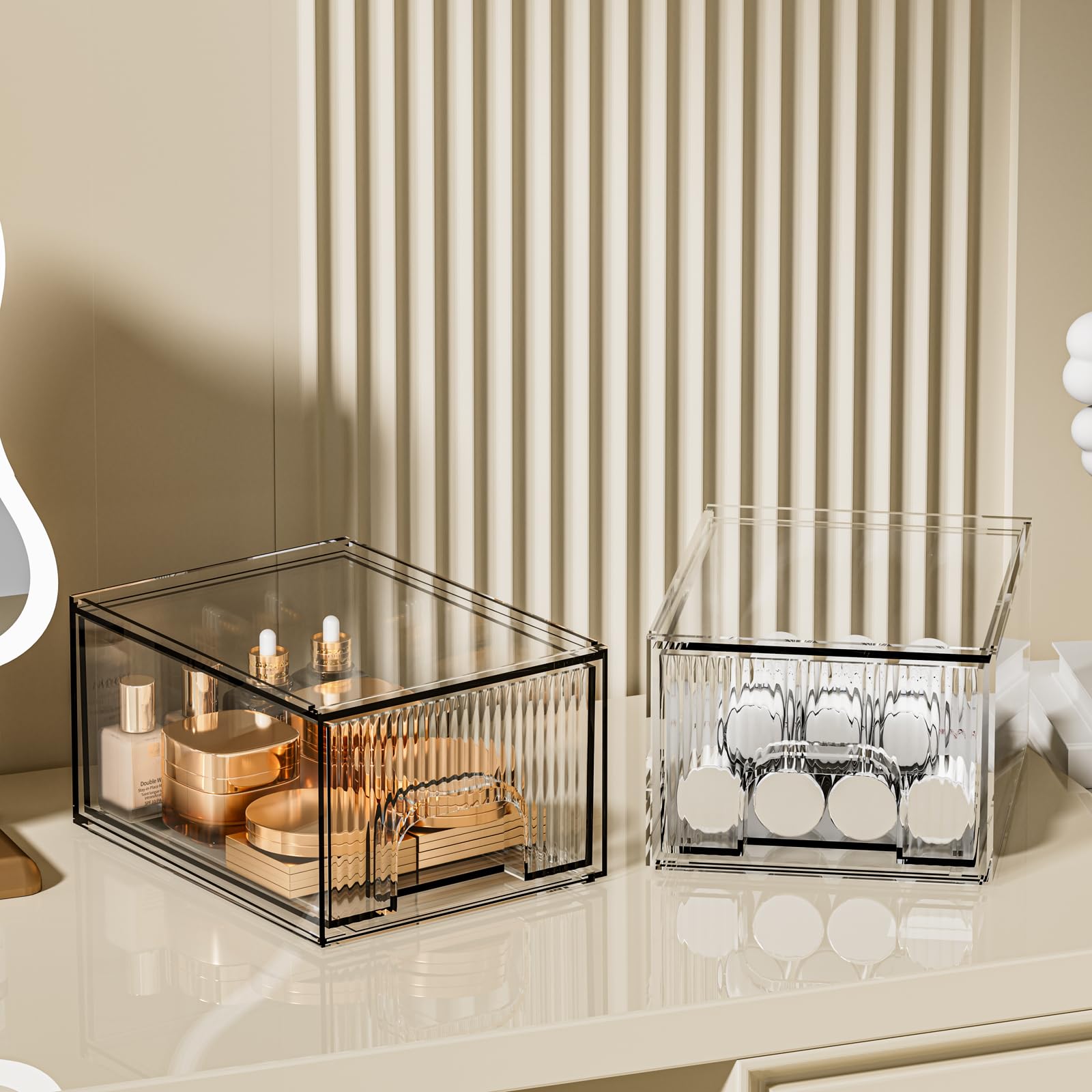 Clear Stackable Acrylic Storage Drawers