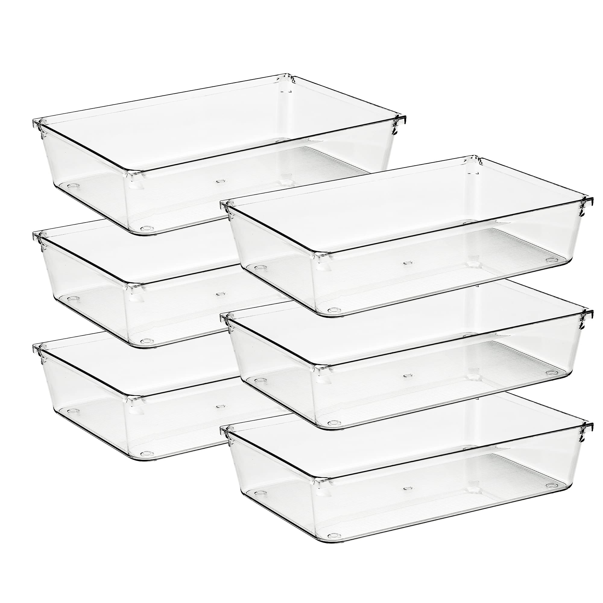 Modular Clear Acrylic Drawer Organizer Set