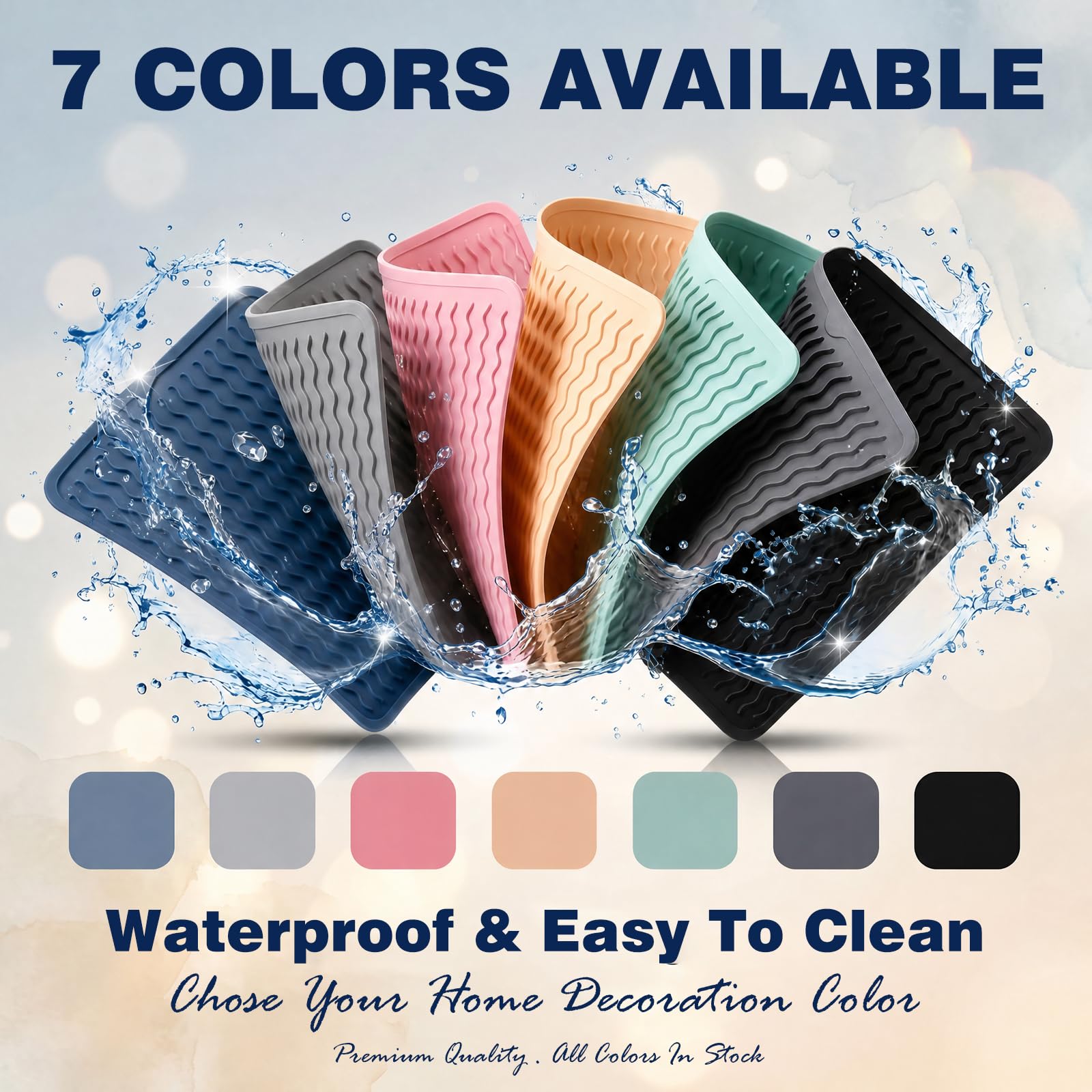 Versatile Silicone Drying and Countertop Mat