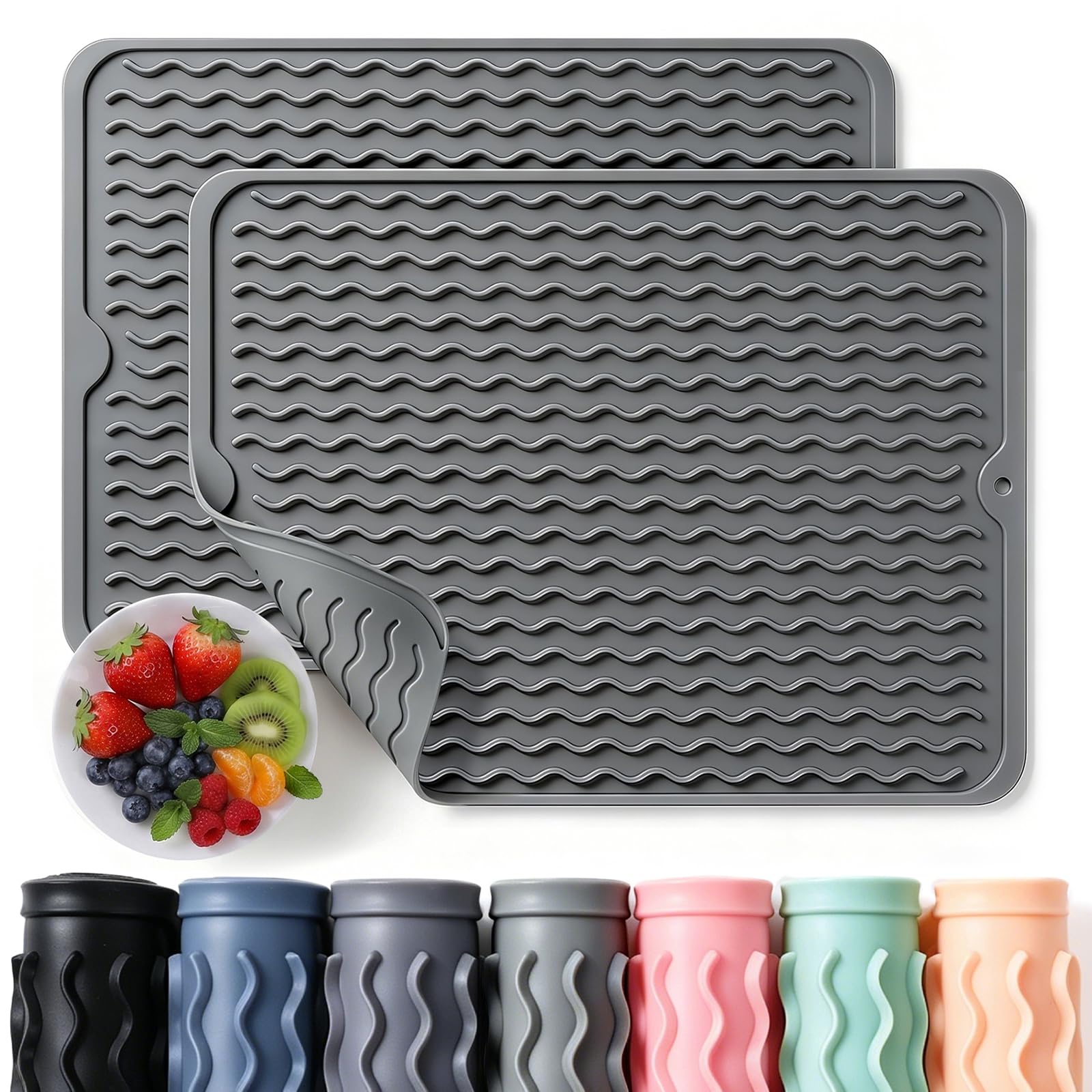 Versatile Silicone Drying and Countertop Mat