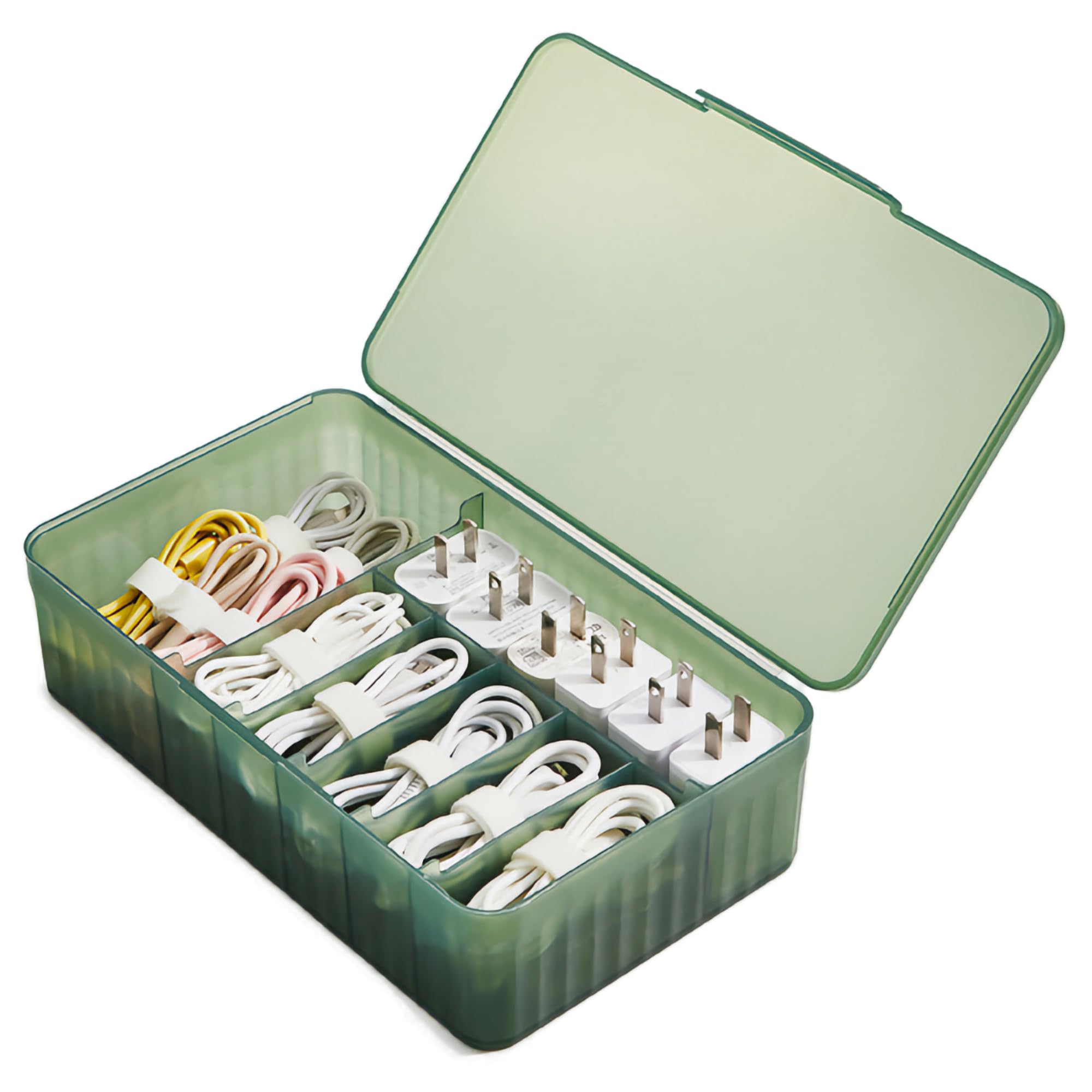 Spacious Cable Management Box - Dark Green