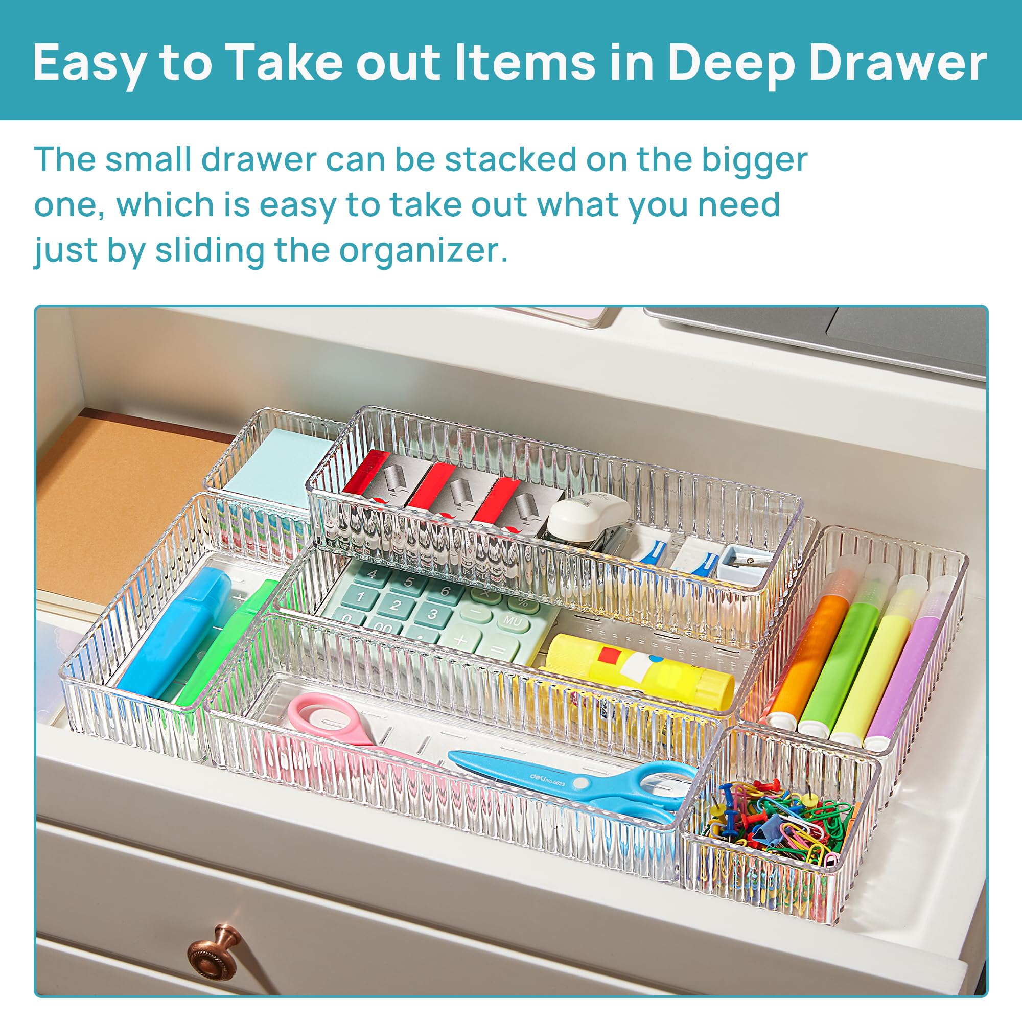 Clear Acrylic Stackable Drawer Organizers