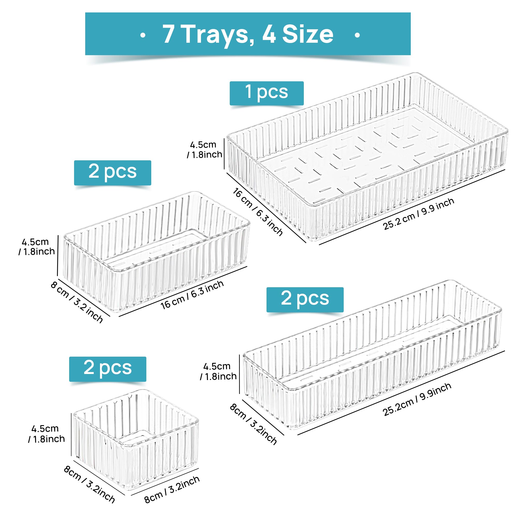Clear Acrylic Stackable Drawer Organizers
