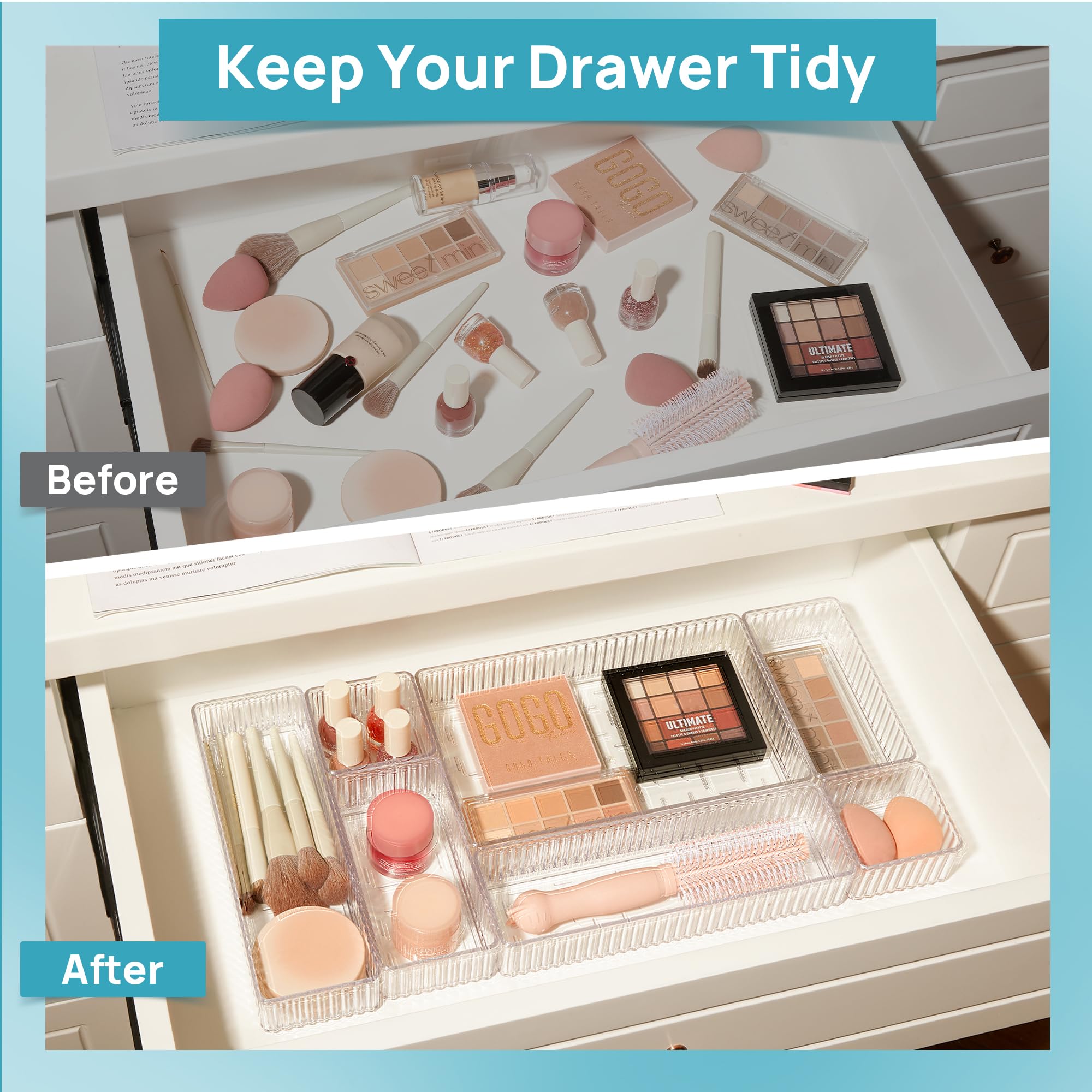 Clear Acrylic Stackable Drawer Organizers