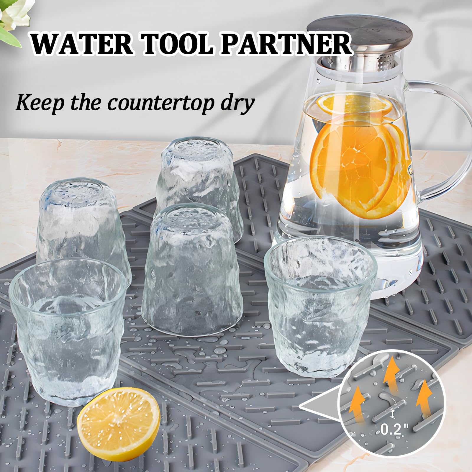 Trifold Silicone Dish Drying Mat