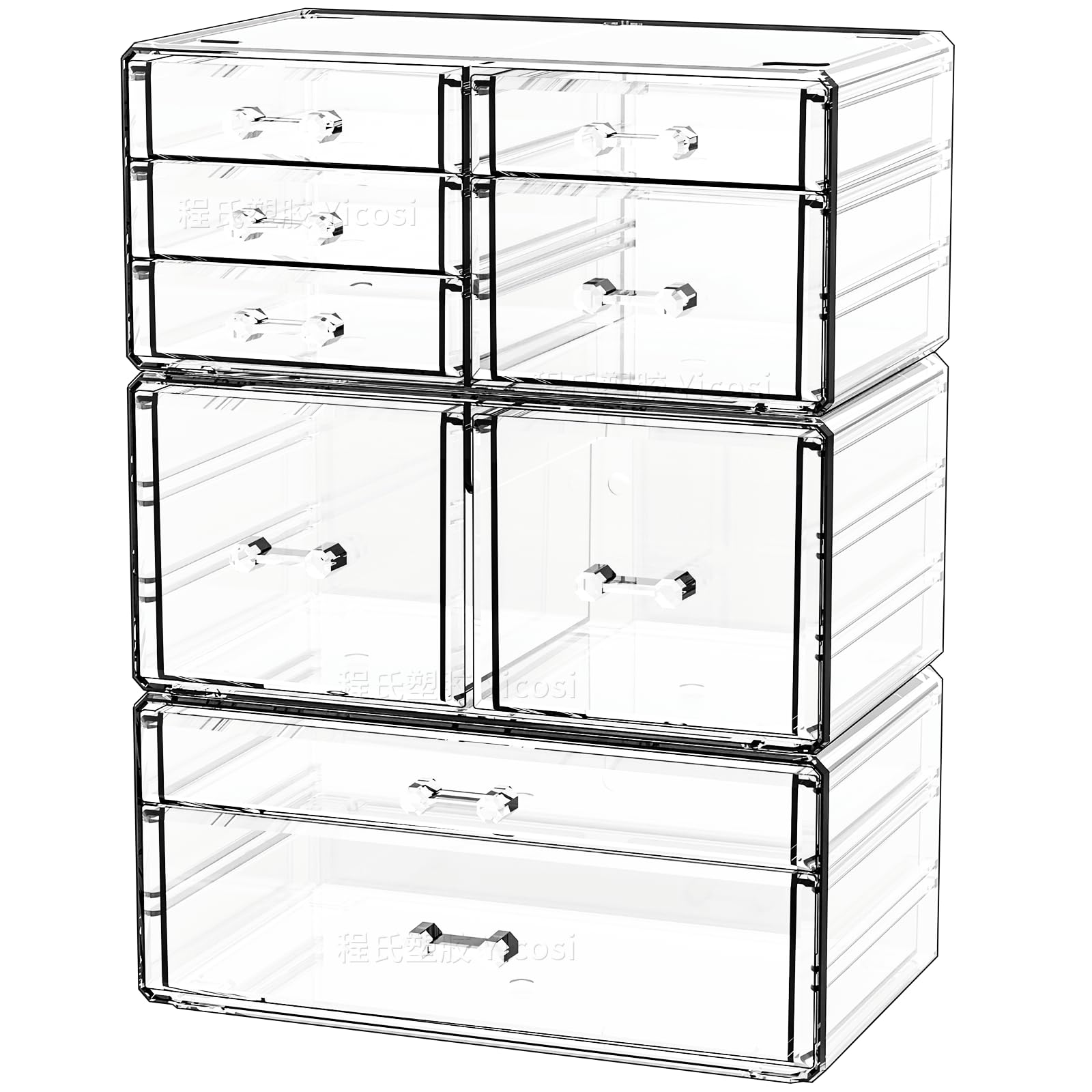 Elegant Clear Acrylic Stackable Drawers