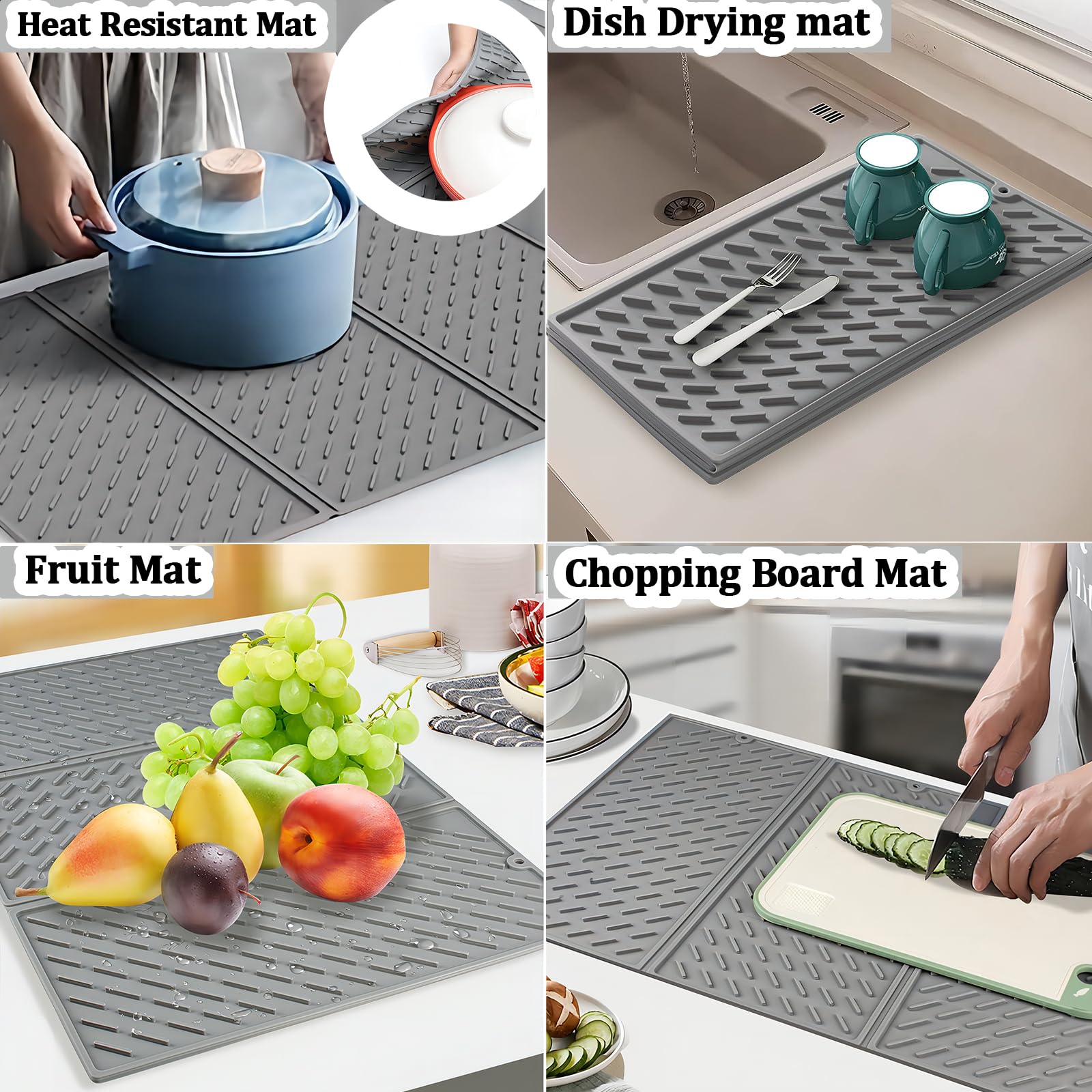 Trifold Silicone Dish Drying Mat