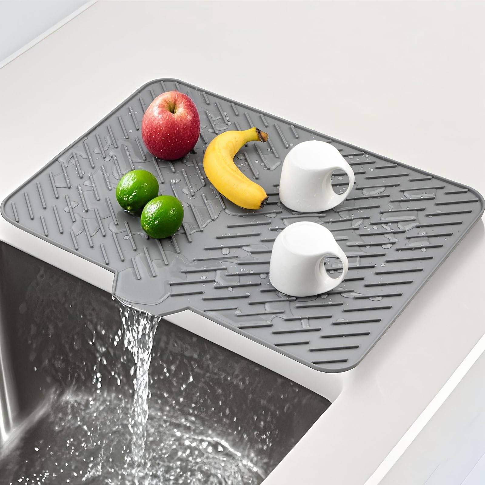 Silicone Self-Draining Countertop Drying Mat