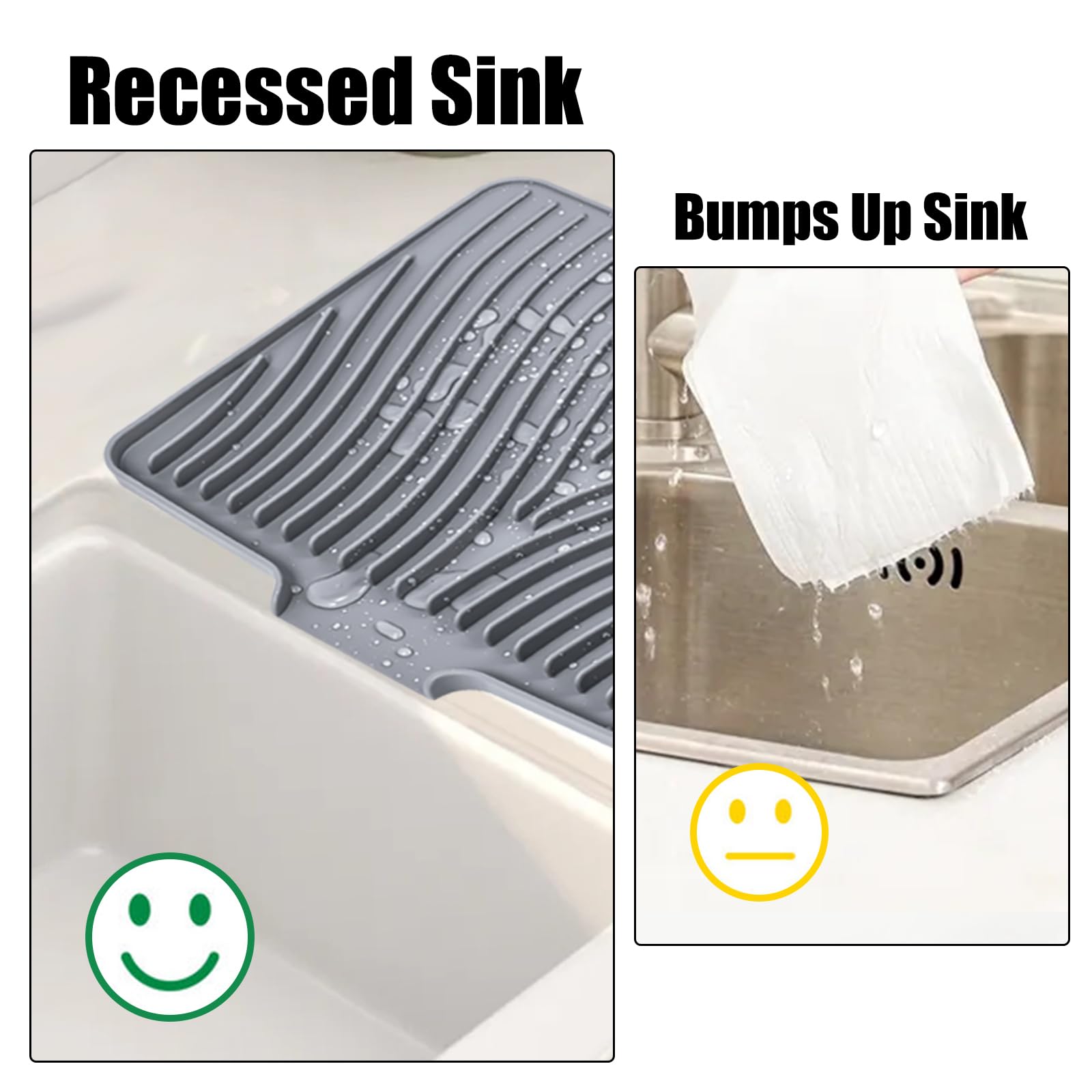 Premium Silicone Drying Mat with Integrated Drain