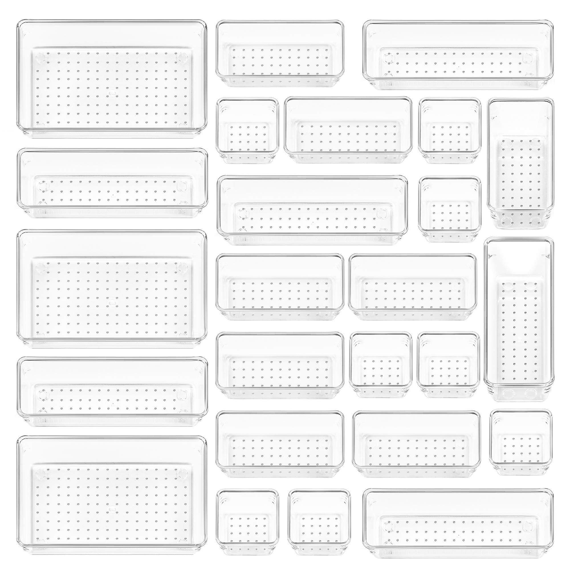 Clear Modular Drawer Organizers