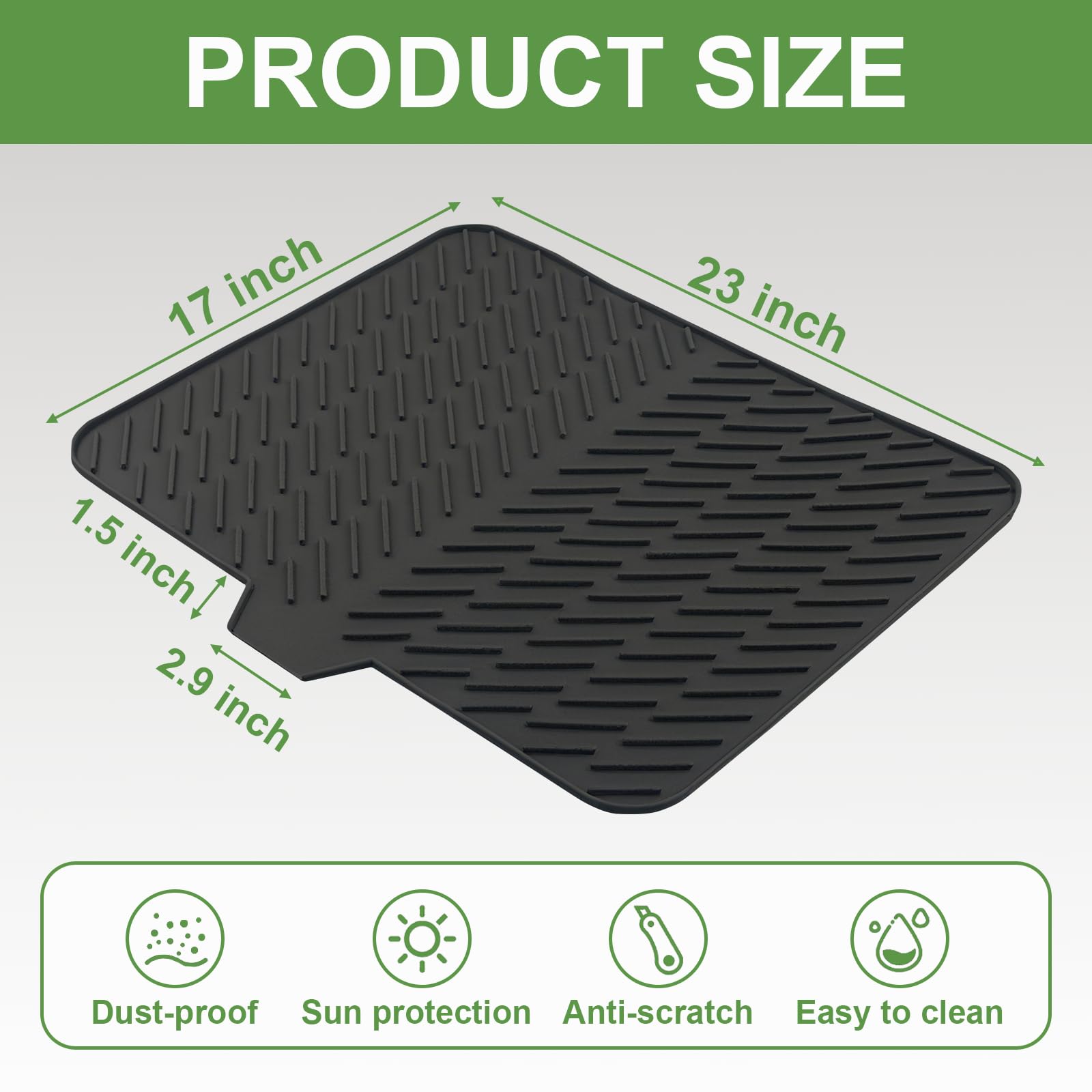 Premium Self-Draining Silicone Drying Mat