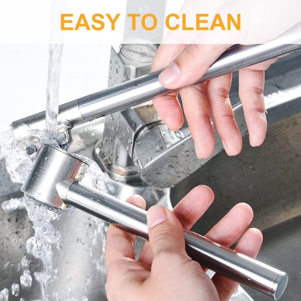 Stainless Steel Garlic Press Set with Peeler & Brush