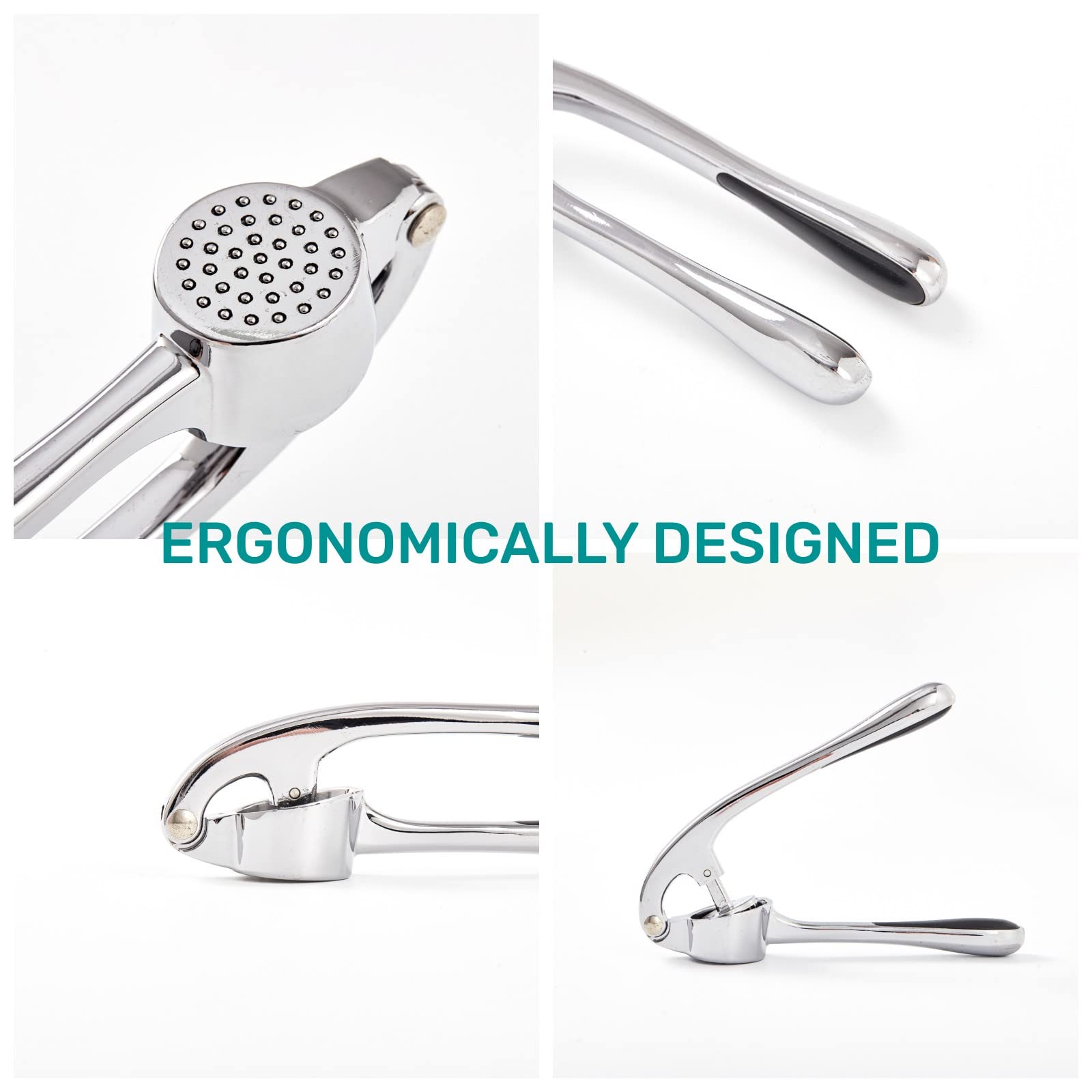Premium Zinc Alloy Garlic & Ginger Press