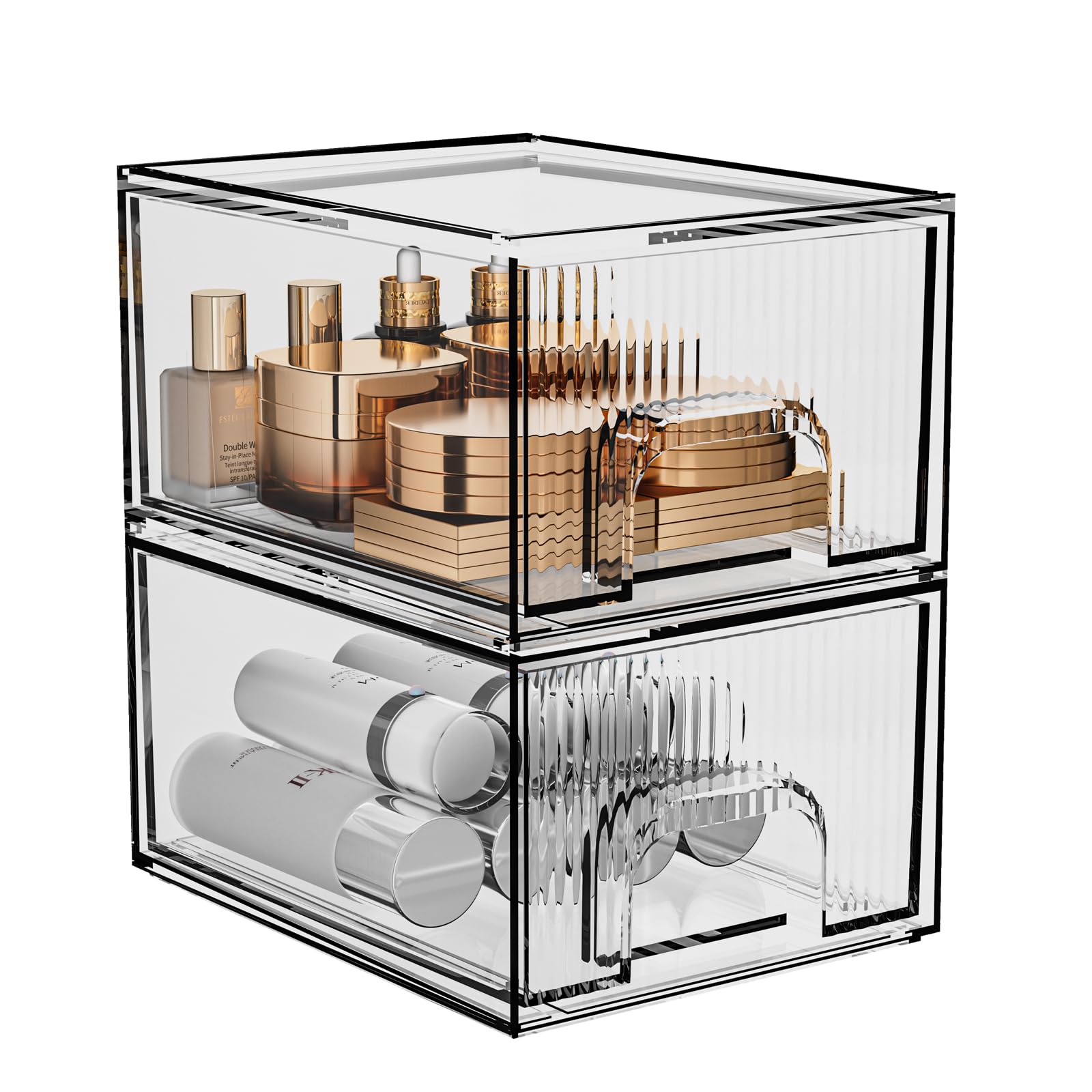 Clear Stackable Acrylic Storage Drawers