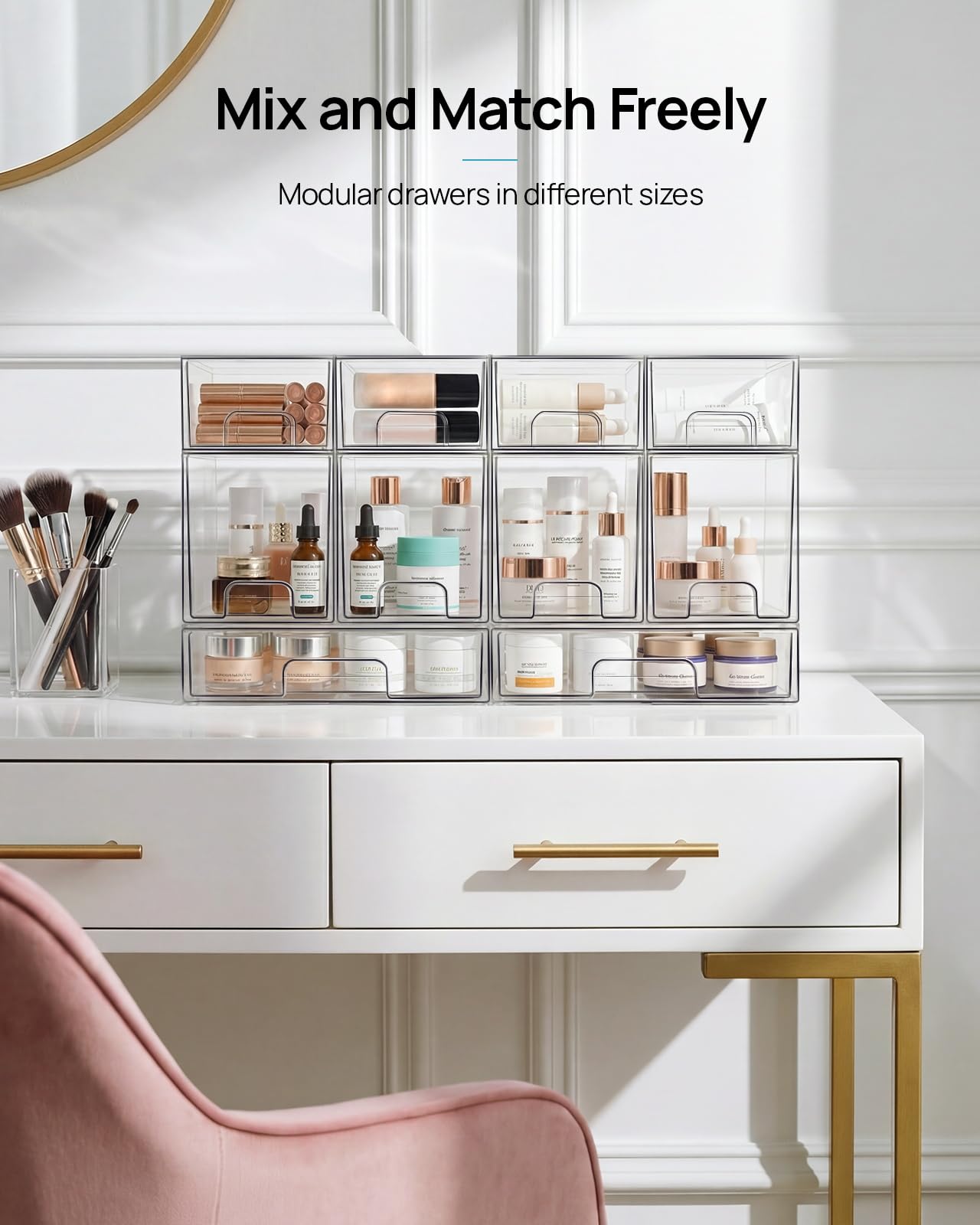 Small Clear Stackable Storage Drawers