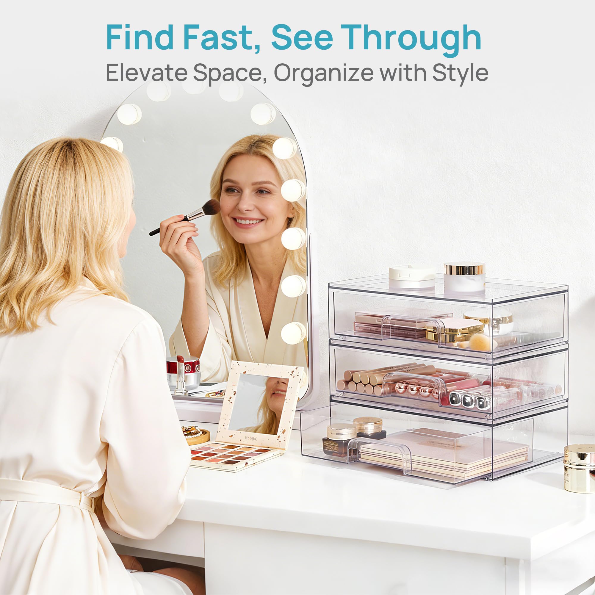 Elegant Clear Stackable Acrylic Drawers