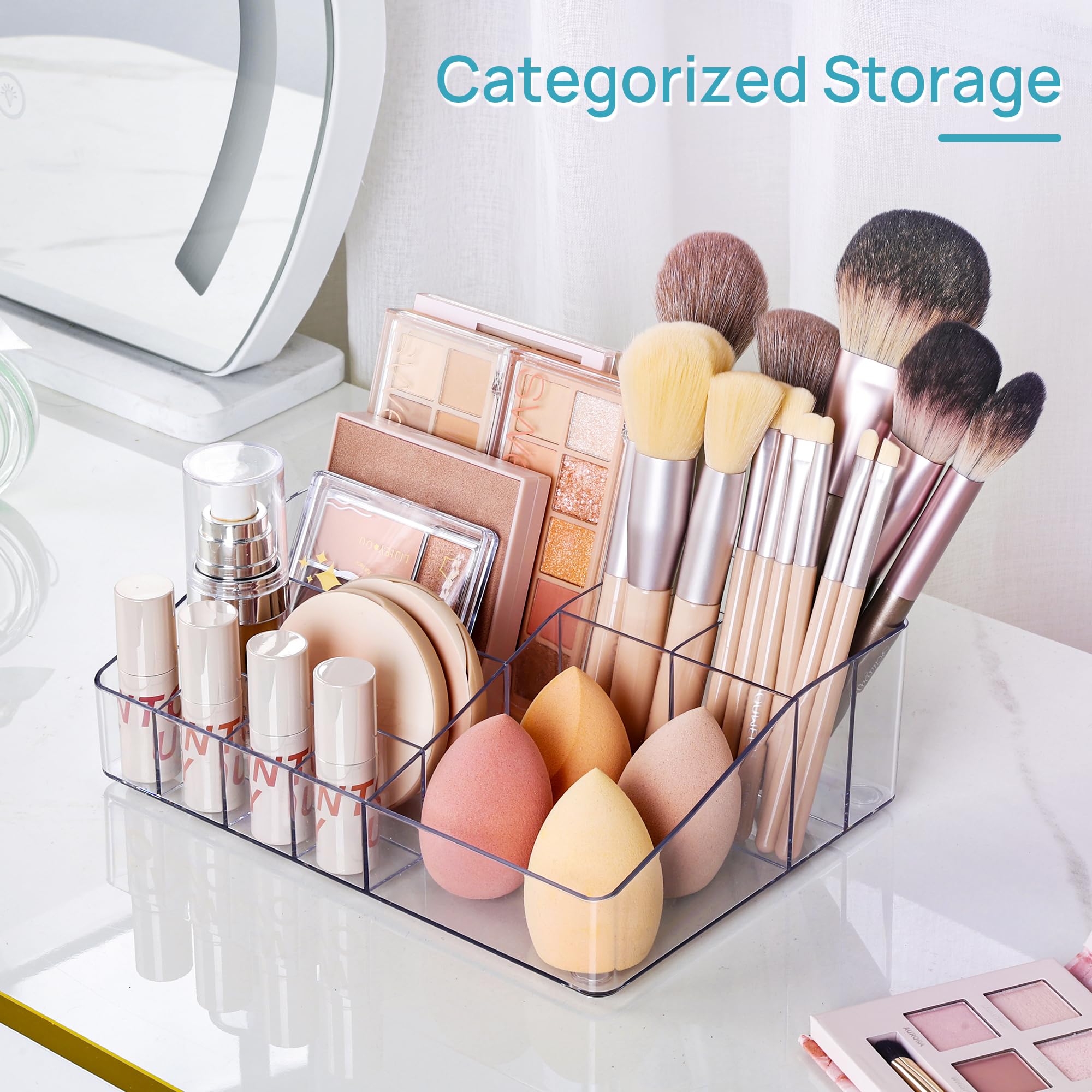 Clear 3-Tier Cosmetic Organizer with Drawer