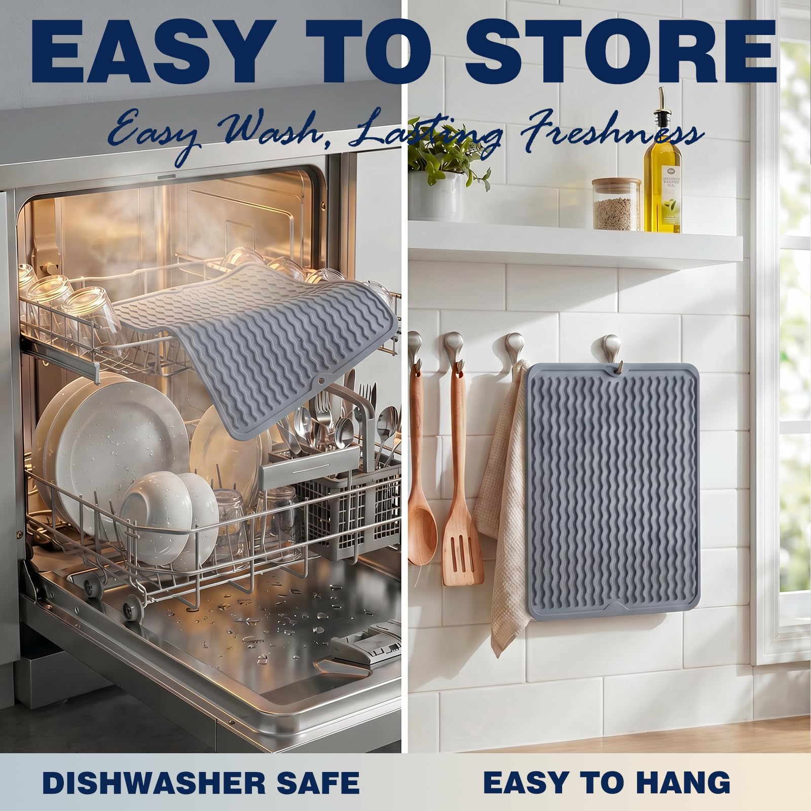 Versatile Silicone Drying and Countertop Mat